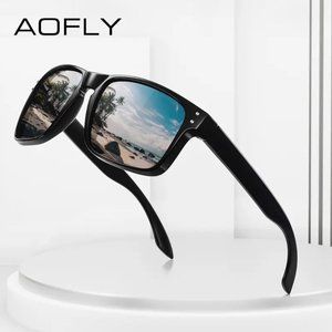 Square Polarized Sunglasses for Men Womens - UV Protection Anti Glare Fish